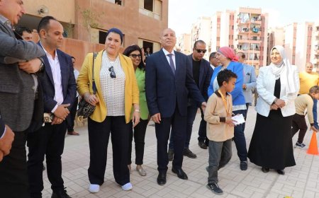 محافظ القاهرة يتفقد القافلة التوعوية الطبية التى نظمها المجلس القومى للطفولة والأمومة