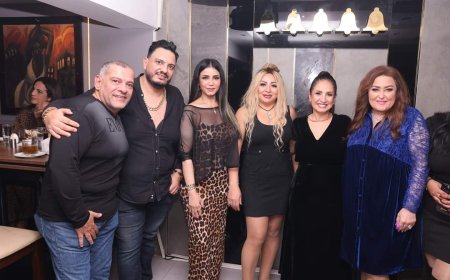 رجل الأعمال محيي بدراوي وزوجته يحتفلان بعيد ميلاد " جنه "