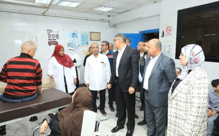 محافظ الجيزة يتفقد مستشفى إمبابة العام للتأكد من تواجد الاطقم الطبية خلال النوبتجيات المسائية