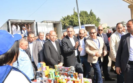 وزير التموين والتجارة الداخلية ومحافظ القاهرة يفتتحان “سوق اليوم الواحد” في حلوان