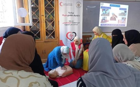 تحت رعاية "السيدة إنتصار السيسى "  الهلال الأحمر المصري يواصل فعاليات مبادرة "بإيديكى تنقذى حياة