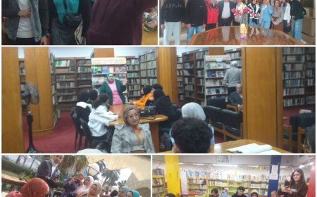 وزارة الثقافه المصريه تستقبل الشباب بمكتبة القاهره الكبرى