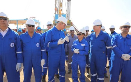 بدء أعمال الحفر التنموى فى البئر "ارطا 92" للبترول