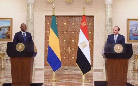 كلمة الرئيس عبد الفتاح السيسي في المؤتمر الصحفى المشترك مع الرئيس الانتقالي للجمهورية الجابونية