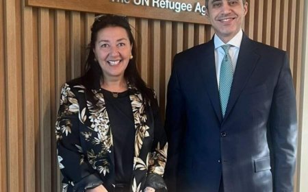 وزير الشئون النيابية والقانونية يلتقي بمدير مكتب المفوض السامي لشئون اللاجئين في جنيف