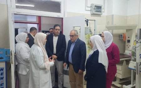 رئيس الهيئة العامة للتأمين الصحي يتفقد مستشفى المنصورة التابعة لفرع شمال شرق الدلتا