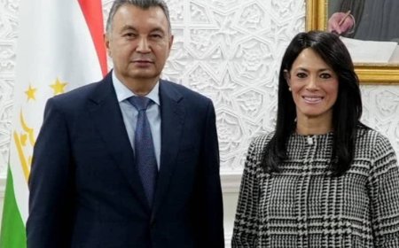 رئيس وزراء طاجيكستان يستقبل وزيرة التخطيط والتنمية الاقتصادية والتعاون الدولي
