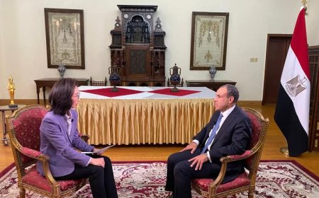 وزير الخارجية يعقد لقاءً إعلامياً مع شبكة تليفزيون الصين الدولية “CGTN” الناطقة باللغة العربية