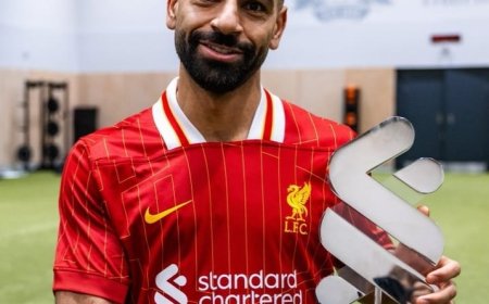 اللاعب محمد صلاح يفوز بجائزة لاعب الشهر في ليفربول عن شهر أكتوبر للمرة الثانية هذا العام