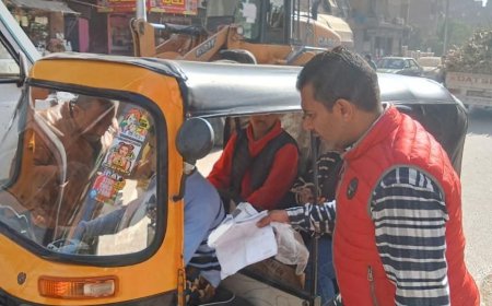محافظة الجيزة تشن حملات علي مركبات التوك توك
