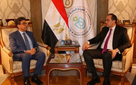 رئيس هيئة الرعاية الصحية يلتقي النقيب العام للأطباء البيطريين لبحث سبل التعاون المشترك