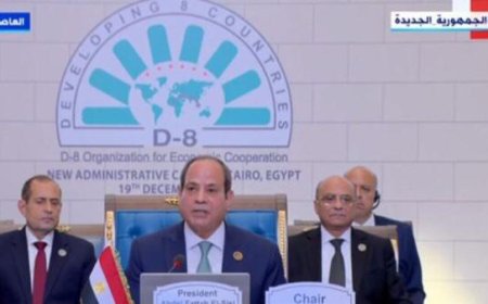 السيسي يعلن موافقة مصر على انضمام أذربيجان إلى مجموعة الدول الثماني النامية للتعاون الاقتصادي