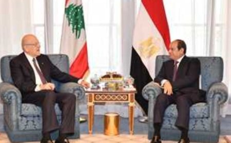 الرئيس عبد الفتاح السيسى يلتقى رئيس الحكومة اللبنانية