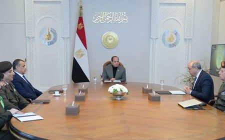 الرئيس السيسي يلتقي وزيري الإنتاج الحربي والطيران ورئيس الهيئة الهندسية
