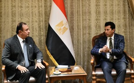 وزير الرياضة يلتقي مسئولي إتحاد الشرطة الرياضي