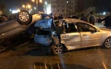 مصرع وإصابة 8 أشخاص في حادث تصادم سيارتين علي طريق الإسكندرية الصحراوى