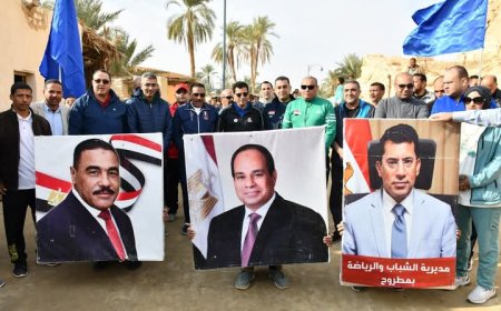 وزير الشباب والرياضة يقود مهرجان للمشي بواحة سيوه