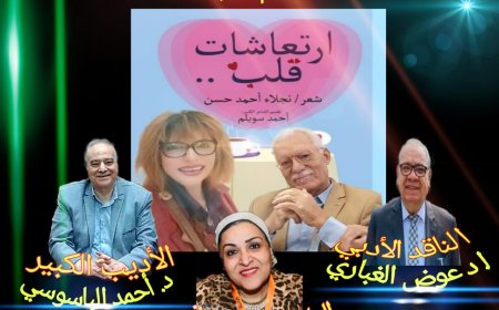 8 يناير..قصر الأميرة سميحة تحتضن ندوة مناقشة ديوان "إرتعاشات قلب" للشاعرة نجلاء حسن