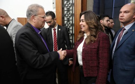 وزيرة التنمية المحلية تشارك في احتفالية الطائفة الإنجيلية بعيد الميلاد المجيد