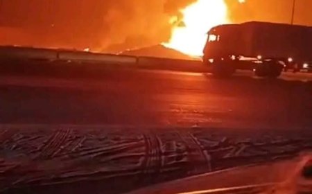 بالفيديو| لحظة إنفجار خط مواسير غاز بطريق بلبيس الصحراوي في الخانكة