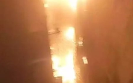 عاجل بالفيديو| حريق هائل يندلع في منشية ناصر