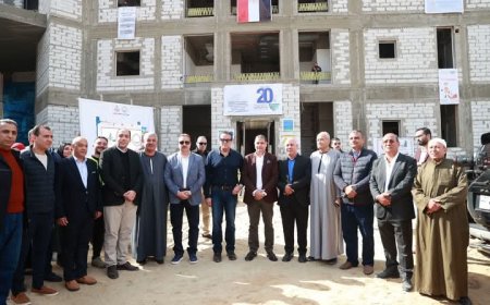 وزير الصحة ومحافظ المنوفية يتفقدان مشروع إنشاء مستشفى أشمون العام الجديد