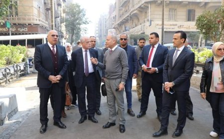 جولة تفقدية لـ محافظ القاهرة لـ متابعة أعمال التطوير الجارية بمنطقة القاهرة الخديوية