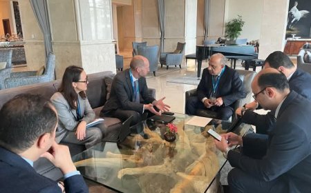 وزير الكهرباء يبحث مع وفد بنك إعادة الإعمار والتنمية الأوروبي سبل دعم التعاون المشترك