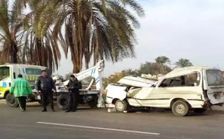 كارثة على الطريق الزراعي بالمنيا: 5 وفيات و15 إصابة إثر تصادم مروع و15 سيارة إسعاف في الموقع