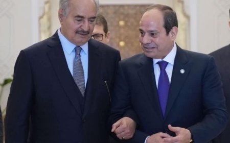 الرئيس عبد الفتاح السيسي يستقبل المشير خليفة حفتر القائد العام للجيش الوطني الليبي بحضور السيد حسن رشاد رئيس المخابرات العامة