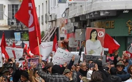 مظاهرات فى العاصمة التونسية بإطلاق سراح القيادية المعارضة عبير موسي