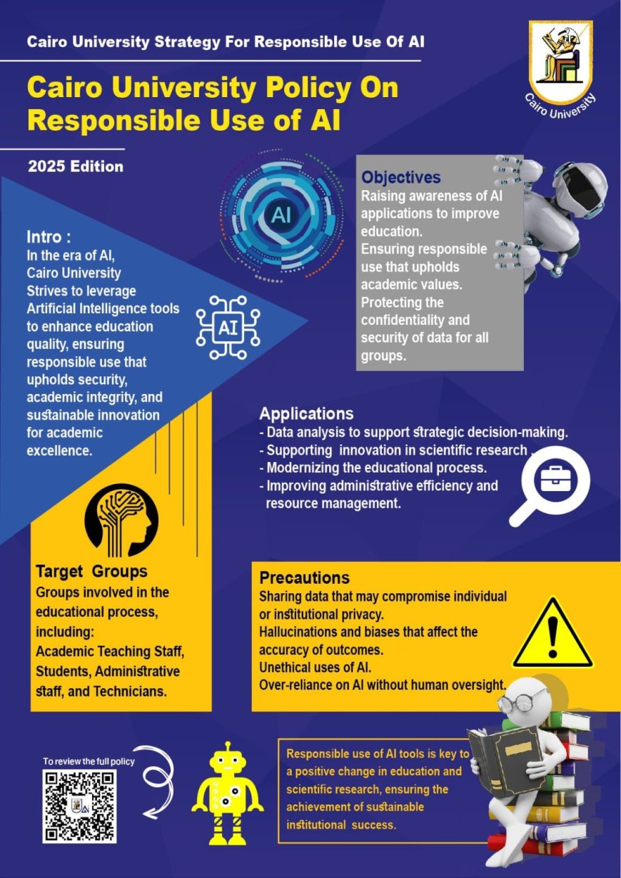 جامعة القاهرة تعلن سياسة الاستخدام المسئول للذكاء الاصطناعي 2025
