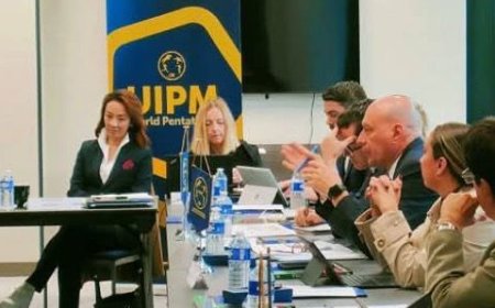 شريف العريان يشارك في اجتماع المكتب التنفيذي للاتحاد الدولي للخماسي الحديث