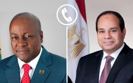 الرئيس السيسي يجري اتصالًا هاتفيًا مع رئيس غانا لتهنئته بفوزه في الانتخابات الرئاسية
