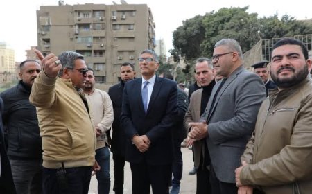 محافظ الجيزة يتفقد تطوير شارع أوتو سبير بحي الطالبية لتخفيف الازدحام المروري