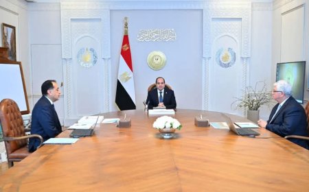 الرئيس السيسي يجتمع برئيس الوزراء و وزير التعليم العالى لمناقشة المشروعات الجامعية و التحول الرقمى