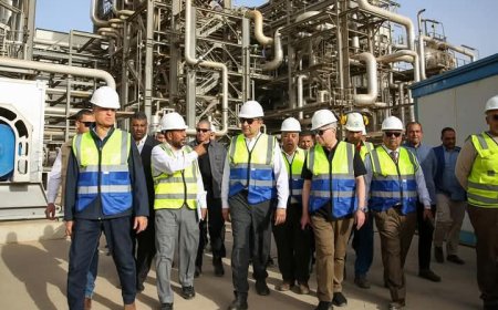 وزير قطاع الأعمال يتفقد مشروعات شركة كيما للأسمدة بأسوان لمتابعة الإنتاج والتوسعات الجديدة