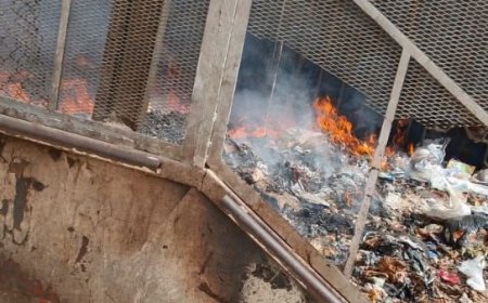 السيطرة على حريق أسفل سلم عبور مشاة بالمعصرة حلوان