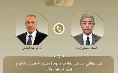 مصر واليابان تؤكدان التزامهما بتعزيز التعاون الثنائي ودعم جهود إعادة إعمار غزة