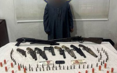 ضبط عنصر إجرامي بحوزته ترسانة أسلحة نارية في البحيرة