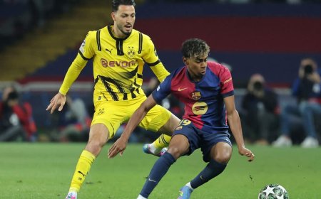 برشلونة في نزهة أمام بروسيا دورتموند في ربع نهائي دوري الأبطال