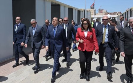 رئيس الوزراء يتفقد أعمال إنشاء السوق الحضرية المُجمعة بحي أول مدينة الإسماعيلية