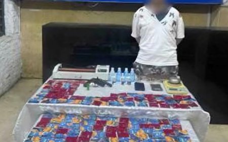 ضبط تاجر استروكس بدار السلام بحوزته ماكينة تغليف وسلاح ناري