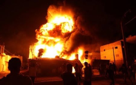 حريق هائل يلتهم 4 طوابق في برج سكني خلف استديو مصر بالمريوطية