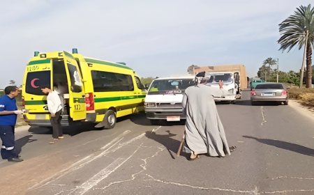 مأساة على طريق الخطاطبة بالمنوفية .. مصرع شابين وإصابة 19 بينهم أطفال في حادث انقلاب سيارة نقل