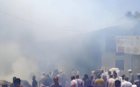 حريق هائل يلتهم مصنع مراتب بالدقهلية دون إصابات بشرية