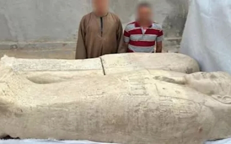 ضبط تابوت أثري من المرمر في سوهاج قبل تهريبه خارج البلاد