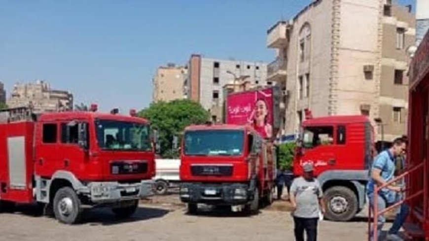 الحماية المدنية تسيطر على حريق إثر حدوث كسر في ماسورة غاز نتيجة أعمال حفر بمنطقة فيصل