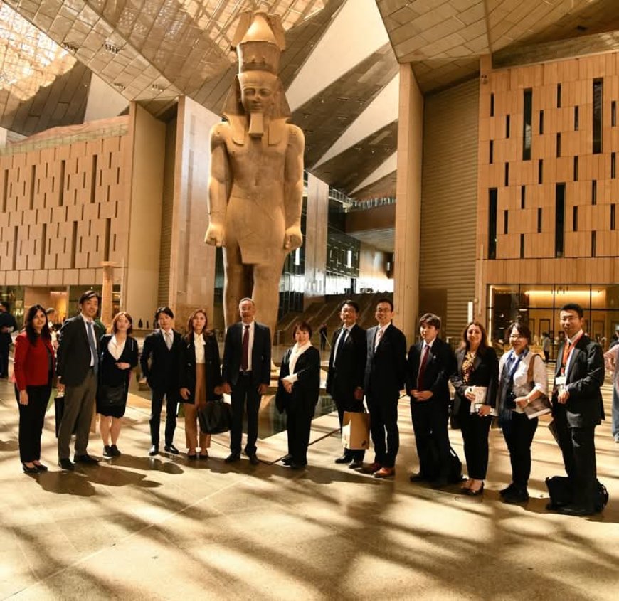 المتحف المصري الكبير يستقبل فخامة رئيس جمهورية جزر القمر ووزيرة التعليم والثقافة اليابانية