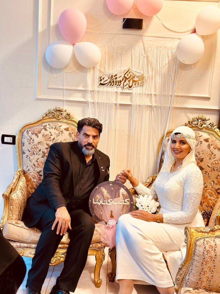عقد قران الكابتن حسن العزازي بطل العالم في الفروسية على الدكتورة هند عزازي